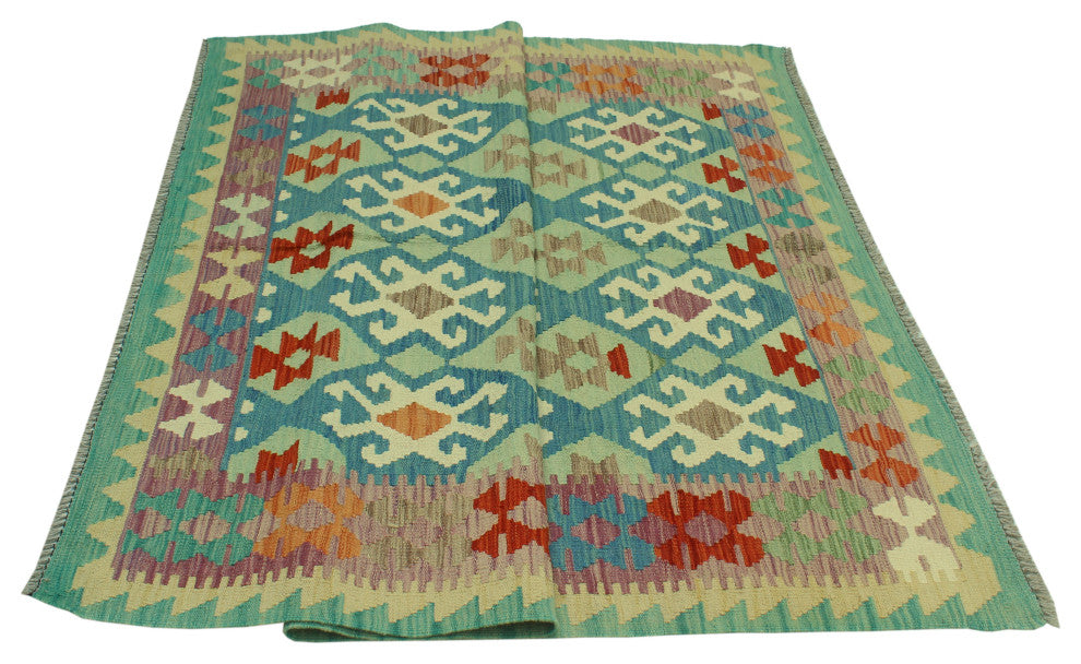 Sangat Kilim Husnu Lt. Green Rug