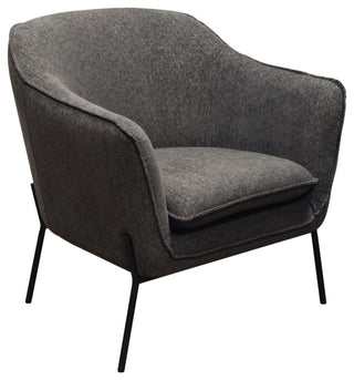 Status Accent Chair, Grey Fabric With Metal Leg by Diamond Sofa