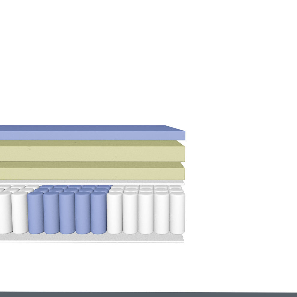 Breathable 14"? Medium Euro Top Gel Memory Foam Hybrid Mattress, Queen