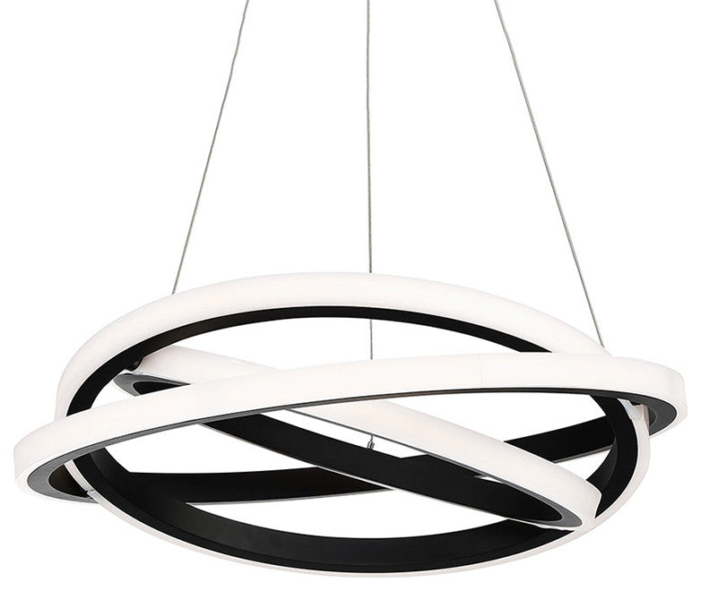 Veloce 24" LED Chandelier 3000K, Black