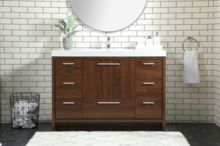 Walker 48" Single Bathroom Vanity, Walnut