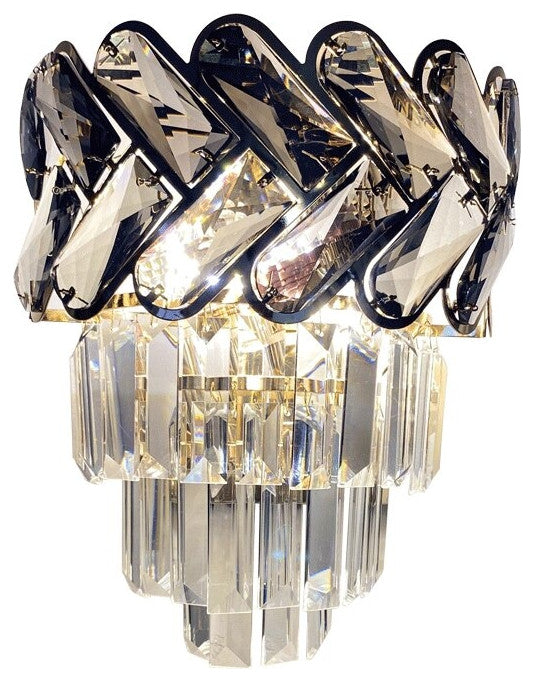 Luxury crystal wall light fixture for bedroom