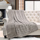 Super Mink Faux Fur Throw Blanket, Pure Cashmere, 60"x80"