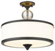 Zlite 307SF-MB 3-Light Semi Flush Mount, Etched White