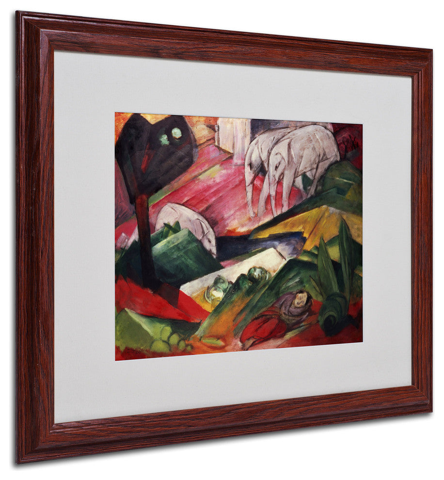 'The Dream' Matted Framed Canvas Art by Franz Marc