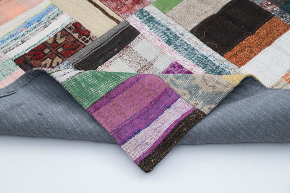 Rug N Carpet - Handmade Turkish 6' 7'' x 10' 0'' Vintage Patchwork Kilim Rug