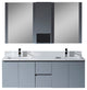 Monaco 60" Double Wall Mount Vanity Set With Mirror and Wall Cabinet