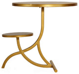 Cortesi Home Sumner Round End Table with Shelf