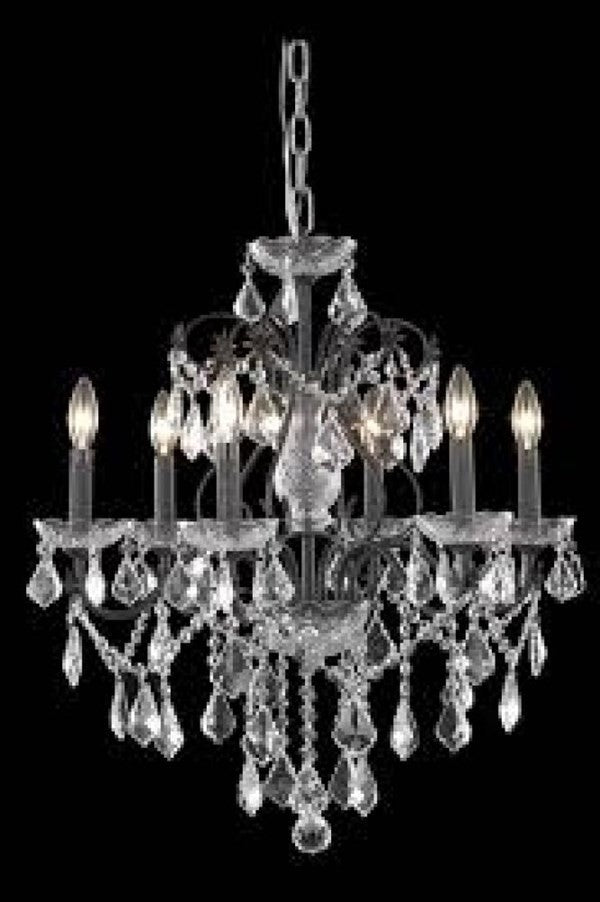 Elegant St. Francis Dining Room Light, Dark Bronze Finish With Royal Cut Crystal