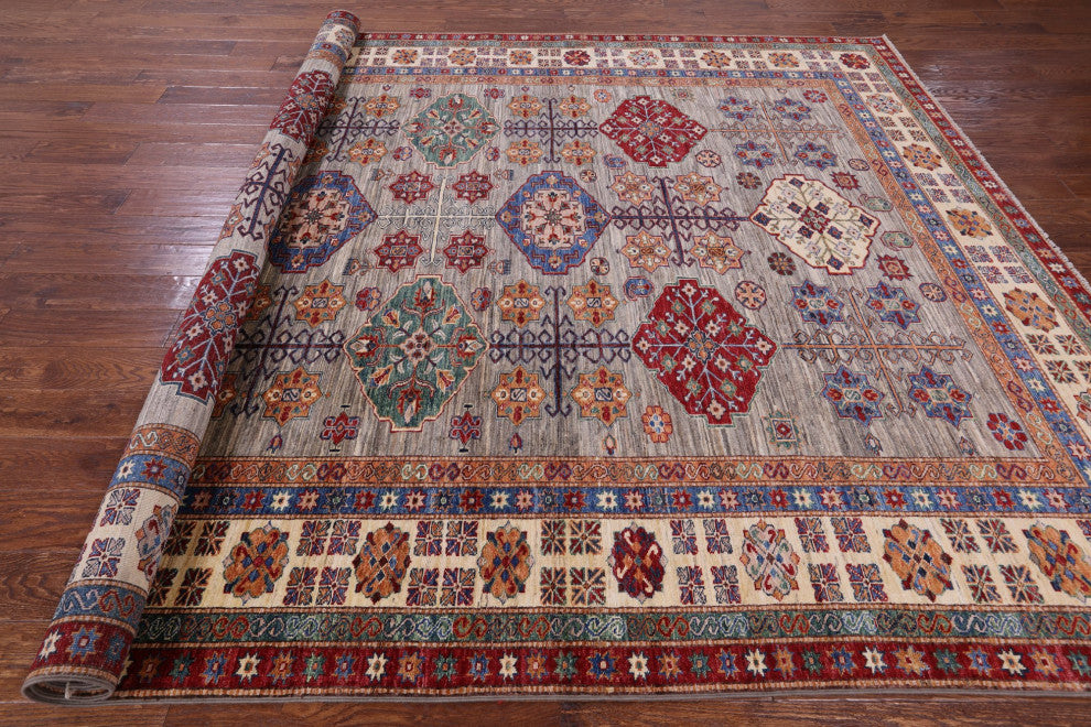 Handmade Super Kazak Wool Rug 8' 3" X 11' 3" - Q12417