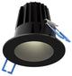 2" Round Wet Rated Regressed LED Down Light, 5-CCT, Black