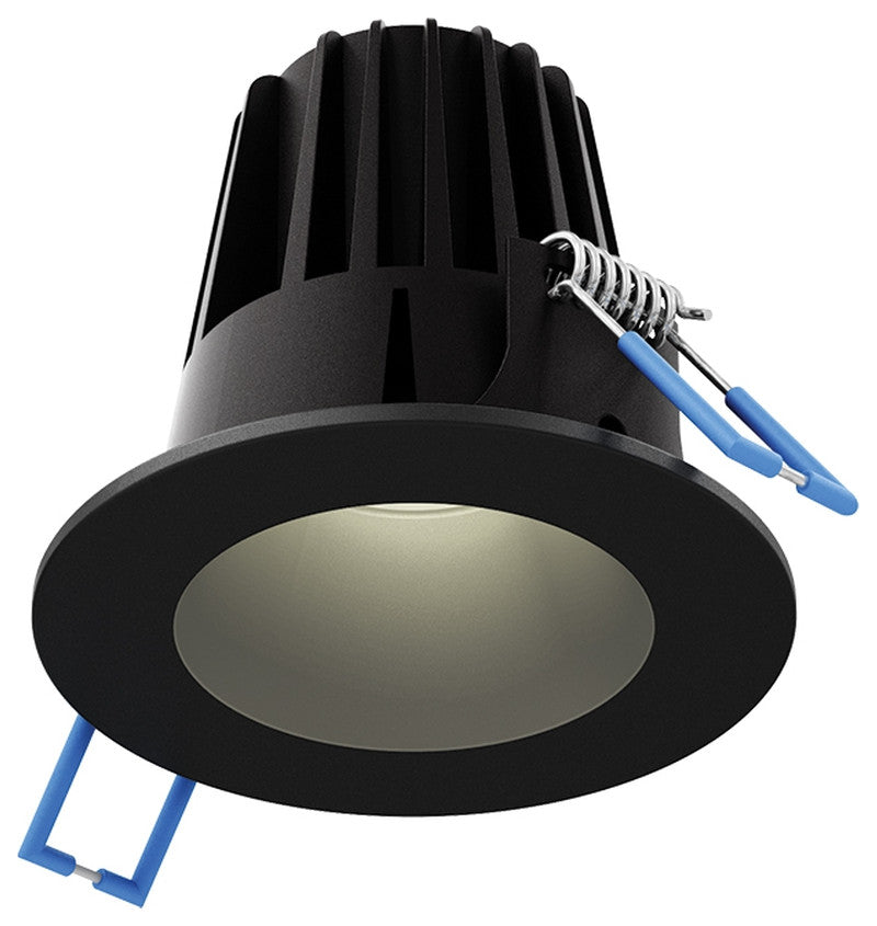2" Round Wet Rated Regressed LED Down Light, 5-CCT, Black