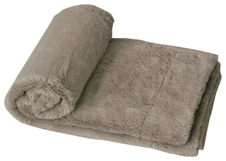 Solid Light Faux Fur Throw Blanket Couch Cover, Pure Cashmere