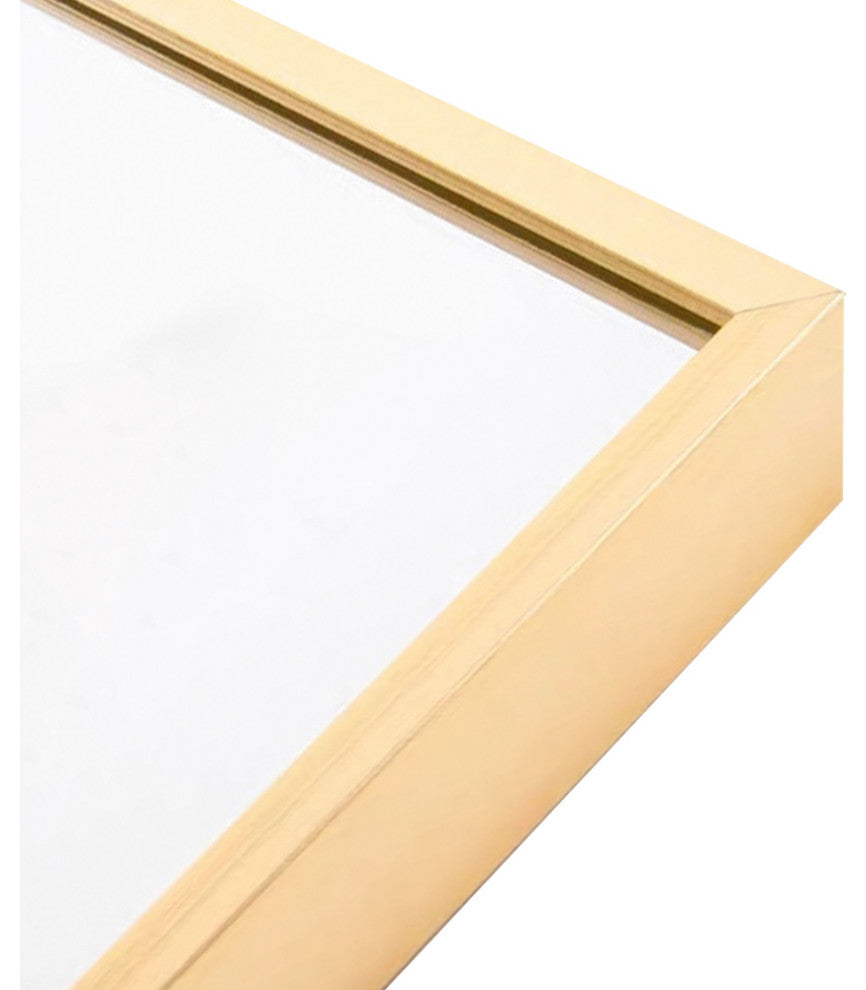 15.7x59" Rectangular Framed Wall Mounted Full Length Mirror, Gold