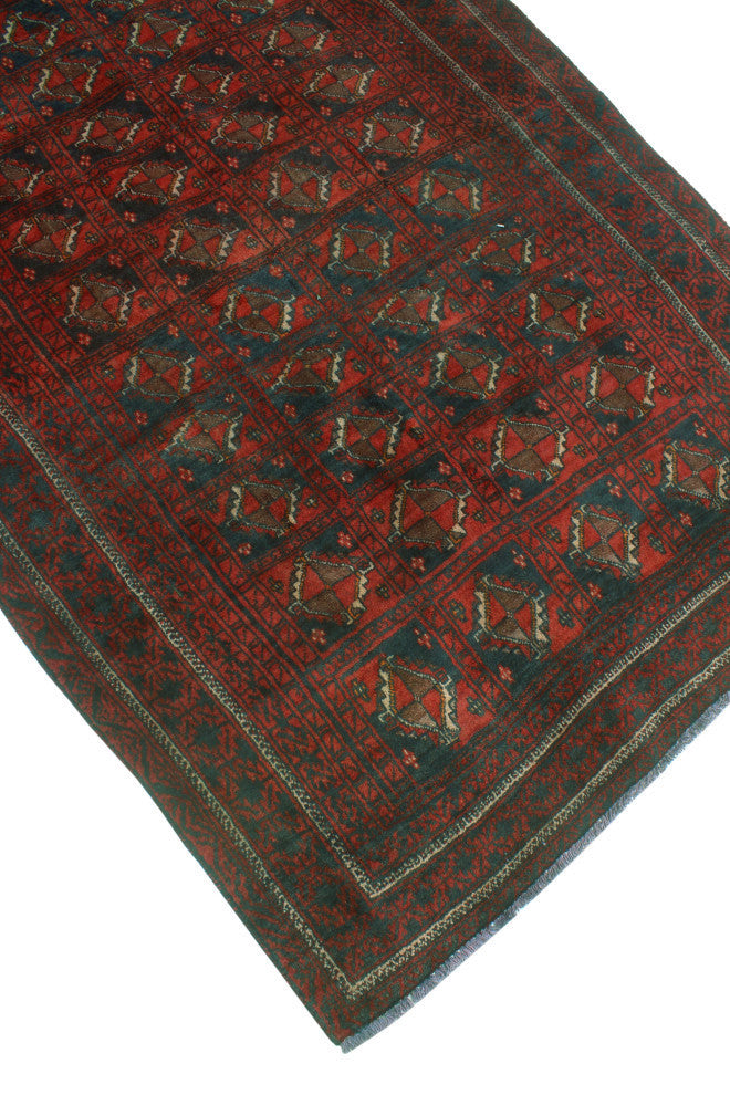 Fine Vintage Distressed Marc Rust/Navy Rug, 3'9x5'10