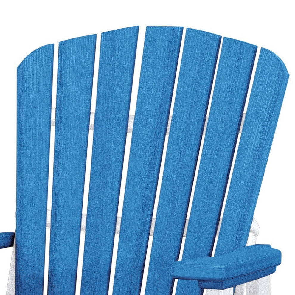 OS Home and Office Model 515BW Fan Back Glider Made, the USA- Blue, White
