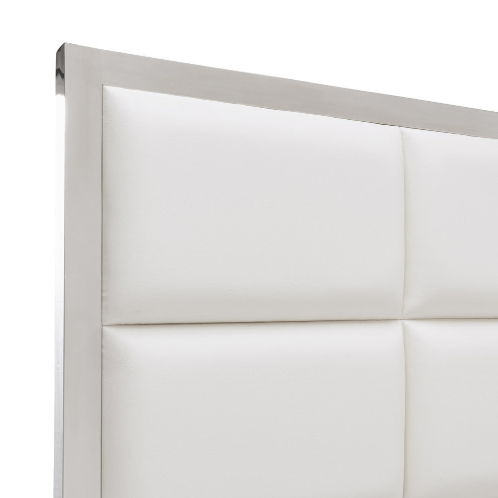 State St. Cal. King Short Panel Bed - Off White
