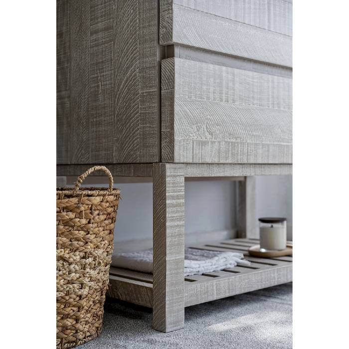Formosa Modern 60" Ash Double Sink Vanity Set with Open Bottom, Faucet Fft1030bn