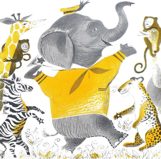 "Wild Animals" Painting Print on Canvas by Curtis