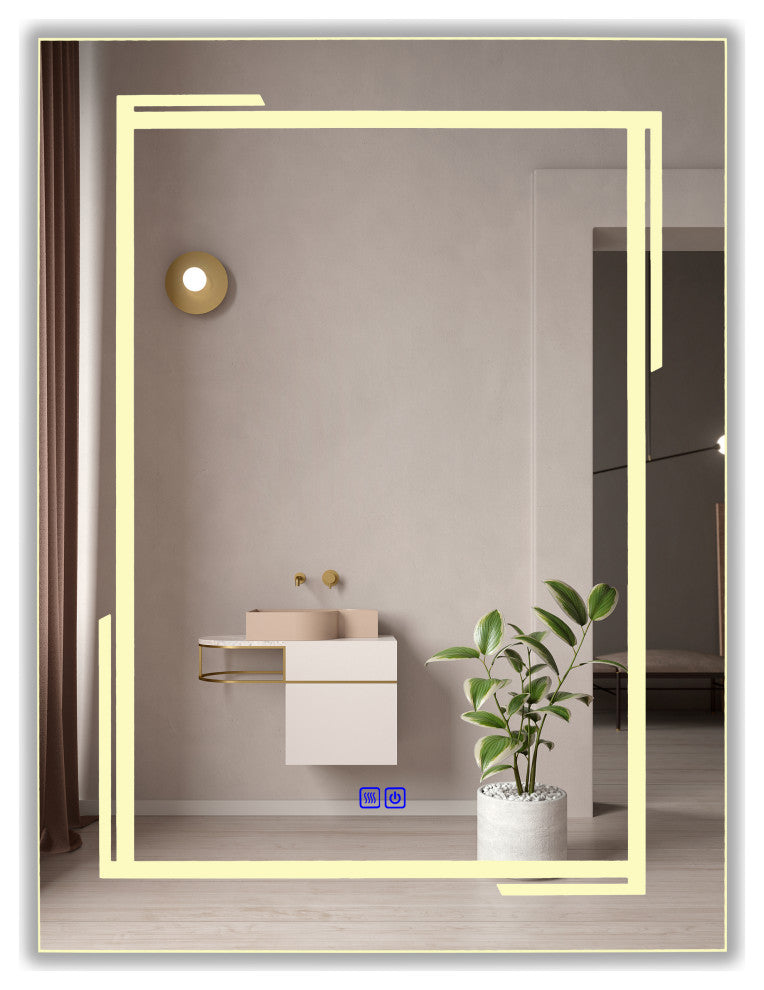 CHLOE Lighting LUMINOSITY Rectangular TouchScreen LED Mirror