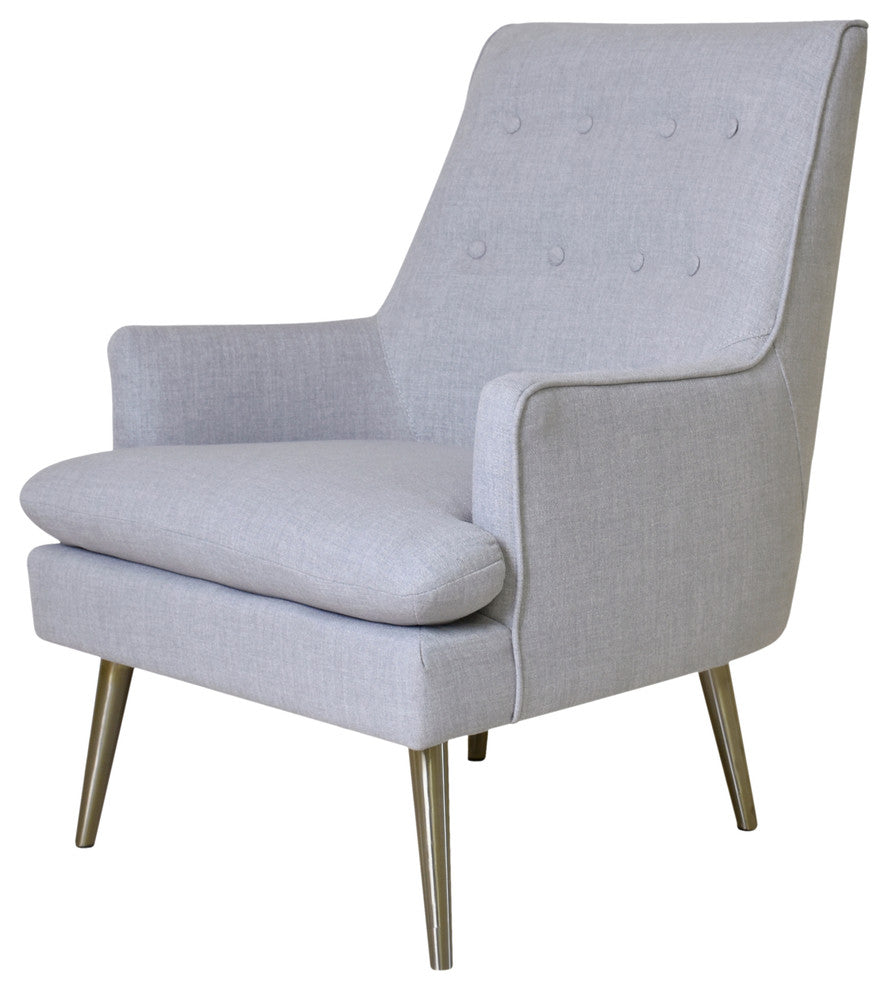 Pasargad Home Emily Wing Armchair, Beige