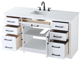 Home Living 60" Single Bathroom Vanity, White