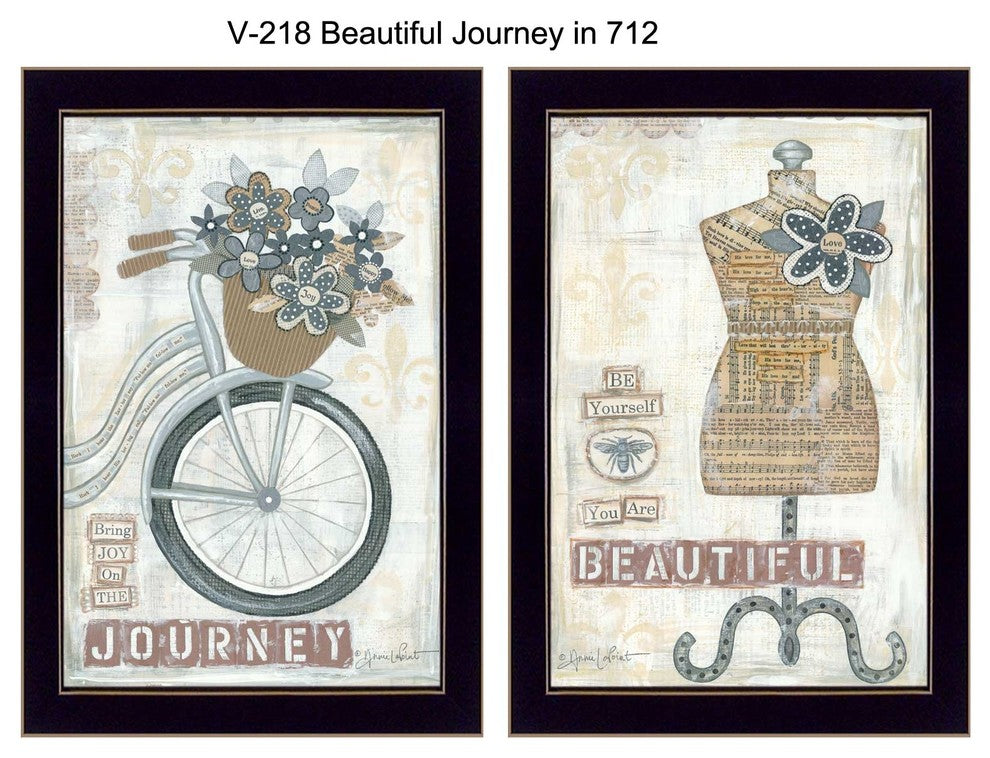 "Beautiful Journey" Collection By Annie LaPoint, Printed Wall Art, Black Frame
