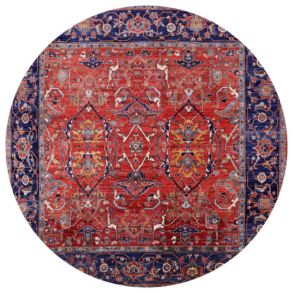 Ahgly Company Indoor Round Mid-Century Modern Area Rugs, 3' Round