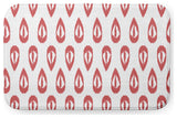 24" x 17" Ikat Tears Bathmat, Red-Orange