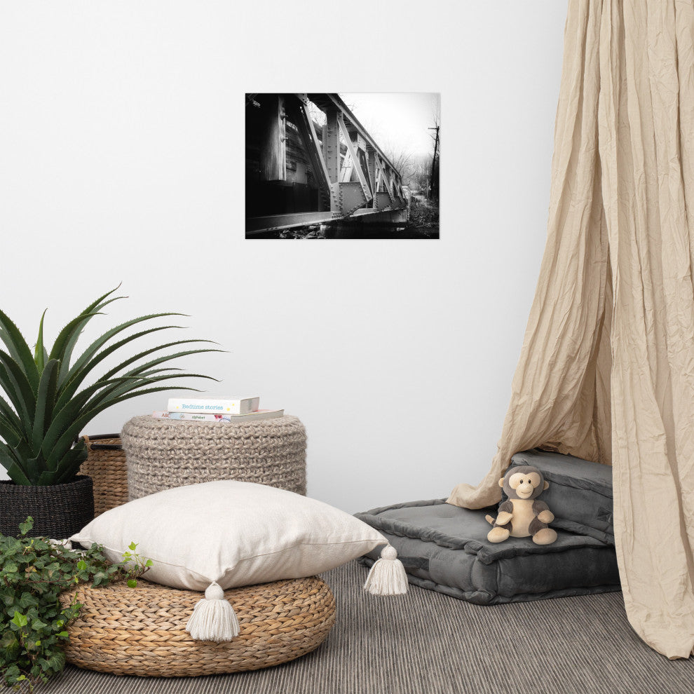 White Clay Creek Bridge Landscape Photo Unframed Wall Art Print, 18" X 24"