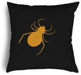 Halloween Spiders Accent Pillow With Removable Insert, Golden Mustard, 20"x20"
