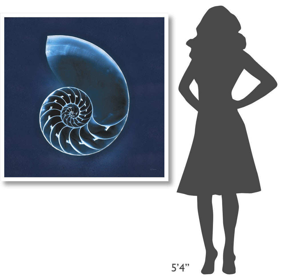 "Cyanotype Sea II" Digital Paper Print by Sue Schlabach, 42"x42"
