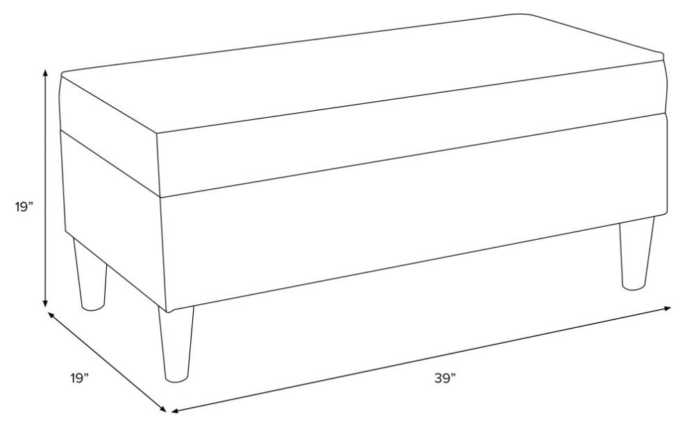 Storage Bench, Lyanna Floral Sage Tonal