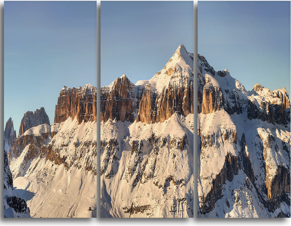 "Overcast Sky Over Italian Alps" Metal Wall Art, 3 Panels, 36"x28"