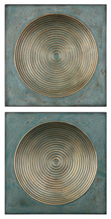 Uttermost 04106 Sybil 20 Inch x 20 Inch Wall Sculpture by Grace - Antique Gold