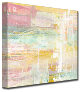 Max+E 'Amber Honey Peach' Canvas Art Print , 30"x30"
