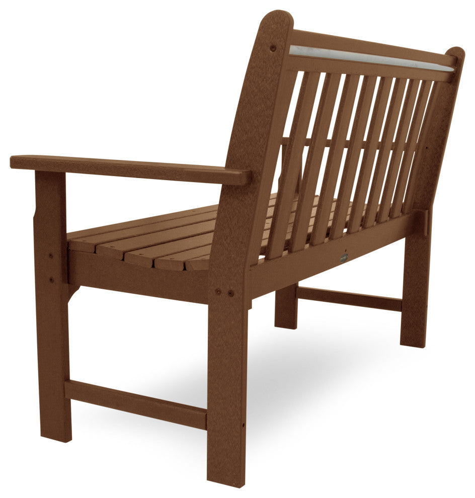 Polywood Vineyard 48" Bench, Teak