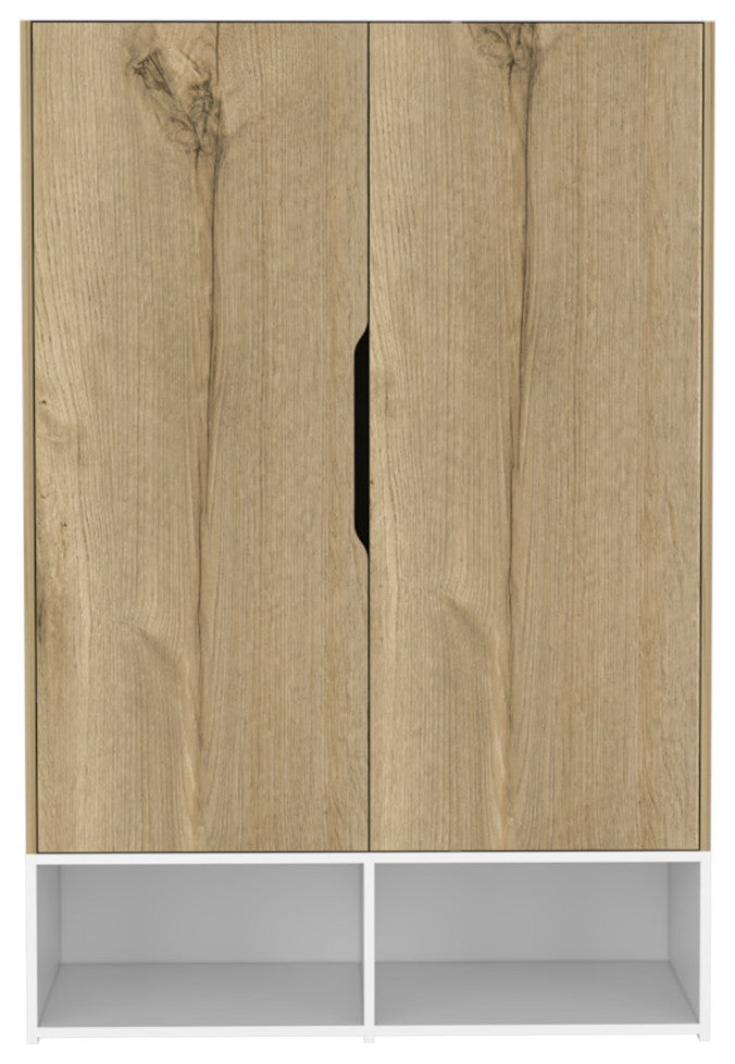 Rose Armoire, Light Oak-White
