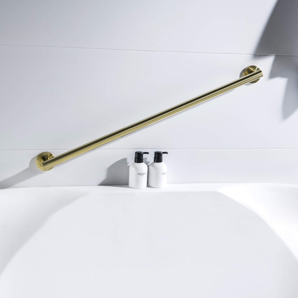 36" Stainless Steel Bathroom Safety Grab Bar, Brushed Gold