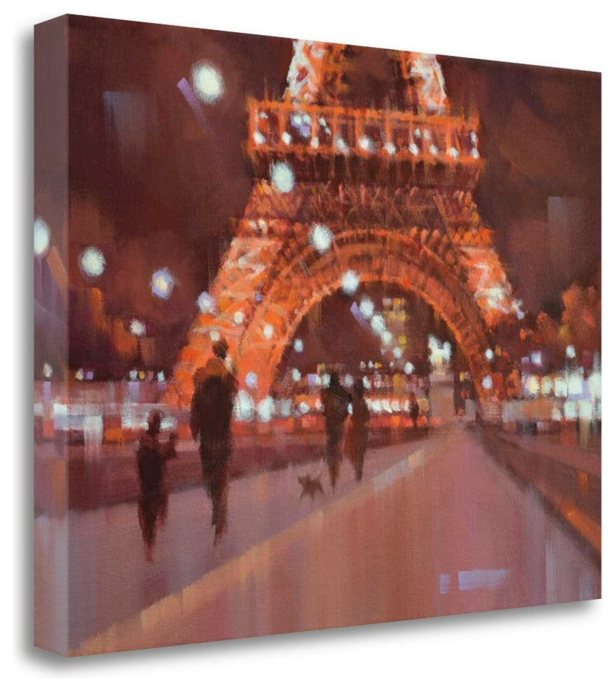 "Paris At Night" By Alex Hook Krioutchkov, Giclee Print on Gallery Wrap Canvas