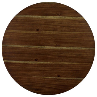 3 Piece Round Dining Table Set with 2 Chairs, Walnut And Dark Brown