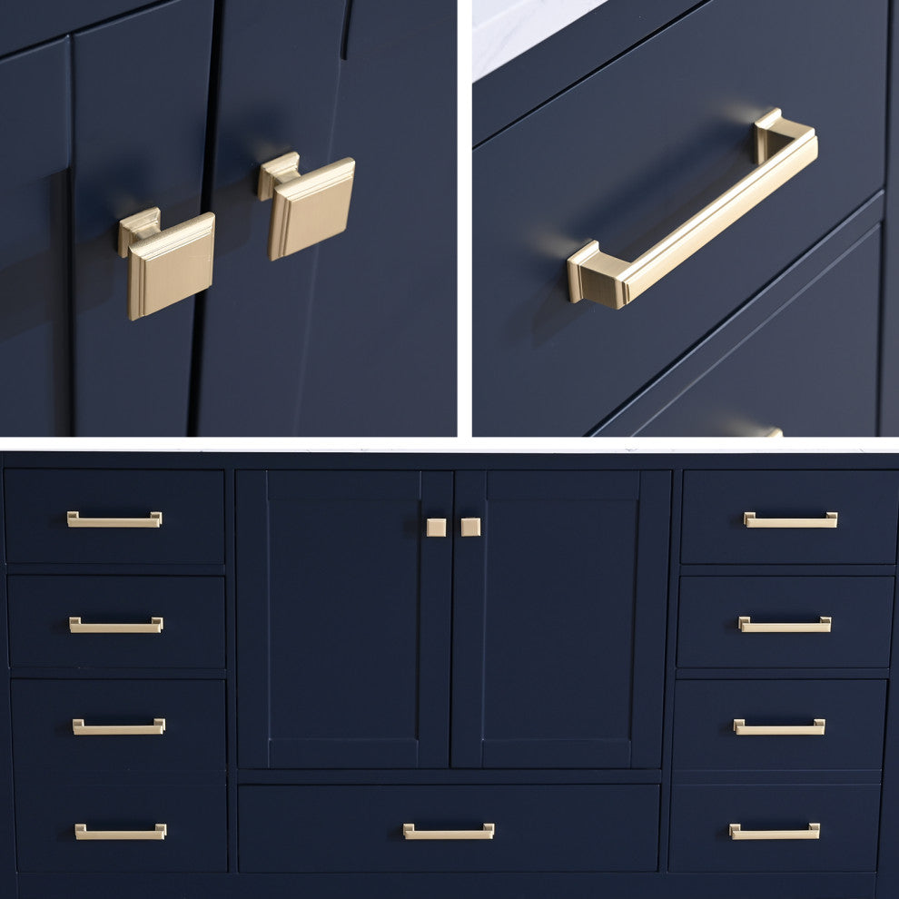 60" Bathroom Cabinet Countertop Set, Blue