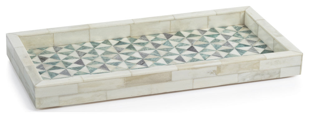 Manado Geometric Bone Tray, Rectangle