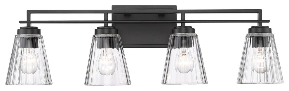 Z-LITE 4-Light Vanity, Matte Black