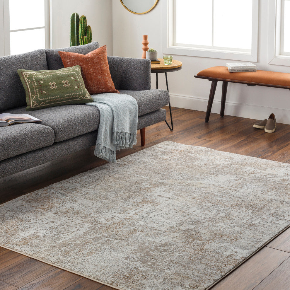 Allegro plus AGP-2302 Light Brown Machine Woven 9'2" x 12' Rug