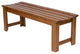 Shine Company 4' Backless Garden Bench With HYDRO-TEX, Oak Color