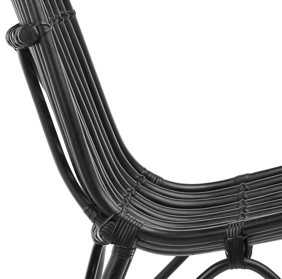 Black Bamboo Scoop Chair