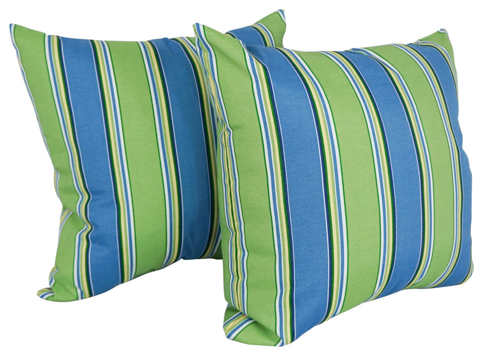 Outdoor Patterned 25" Jumbo Throw Pillows, Set of 2, Haliwell Caribbean