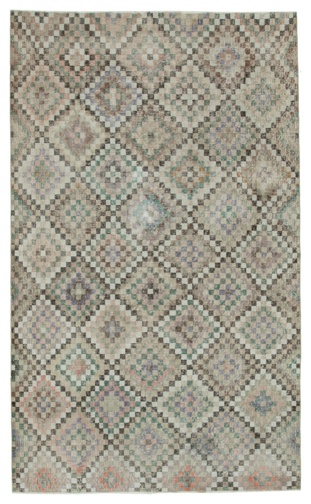 Rug N Carpet - Hand-knotted Anatolian 5' 4'' x 8' 10'' Distressed Vintage Rug