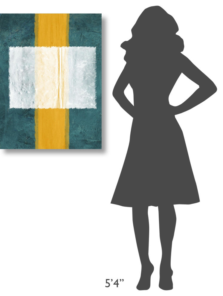 "Green And Yellow Abstract Theme 3" Fine Art Print